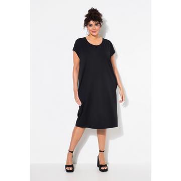 Jerseykleid, Ziersteine, Oversized, Rundhals, Halbarm