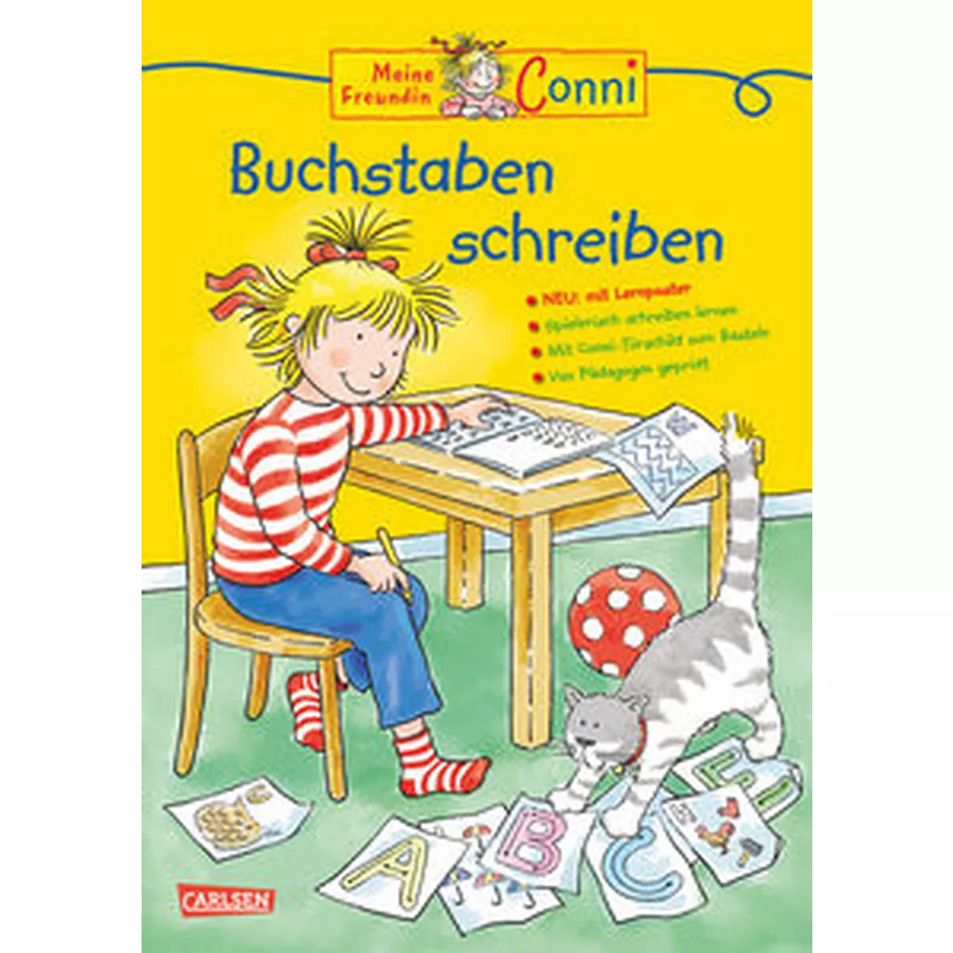 Carlsen - Conni Gelbe Reihe (Beschäftigungsbuch): Buchstaben schreiben, Sörensen, Hanna/ Velte, Uli (Illustrationen), Multicolor
