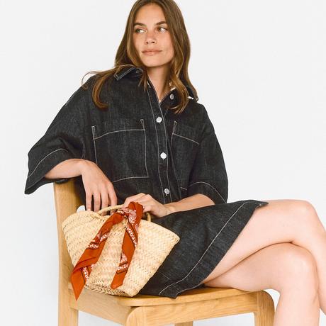 La Redoute Collections Kurzes Denim Hemdblusenkleid  