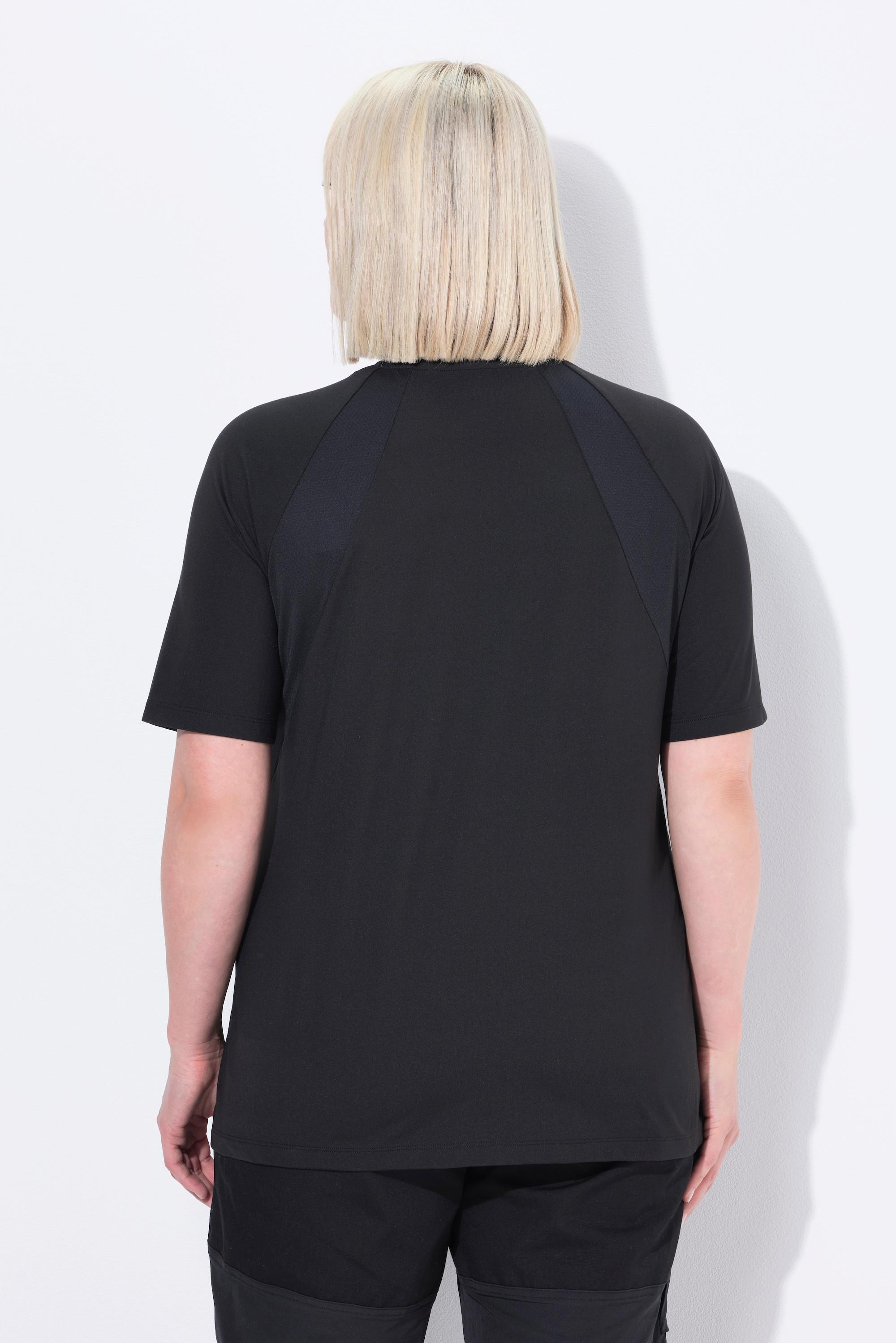 Ulla Popken T-shirt fonctionnel à séchage rapide col V manches courtes  