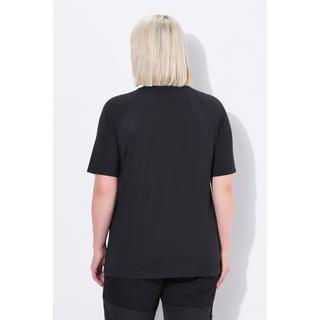 Ulla Popken T-shirt fonctionnel à séchage rapide col V manches courtes  