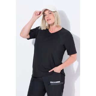 Ulla Popken T-shirt fonctionnel à séchage rapide col V manches courtes  