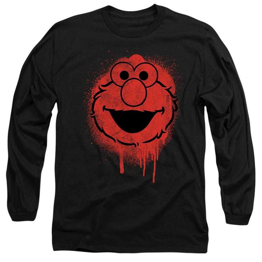 T-ShirtManches Longues Motif Elmo Motiftyle Graffiti Spray Face