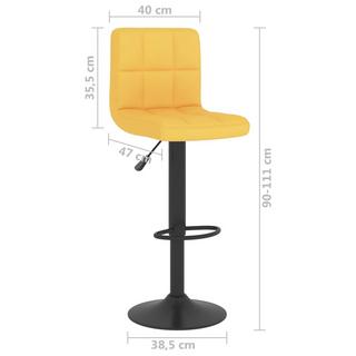 VidaXL Tabouret de bar tissu  