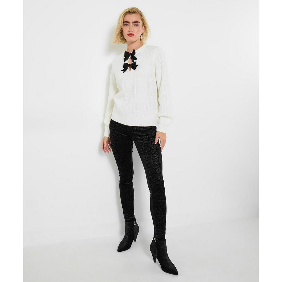 Stretch-Leggings mit Barockmuster