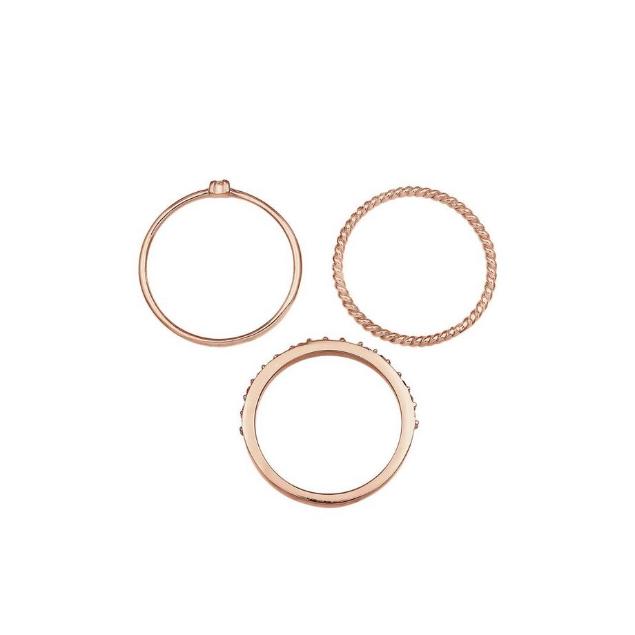 Elli  Ring 3Er Set Regenbogen Kristalle 