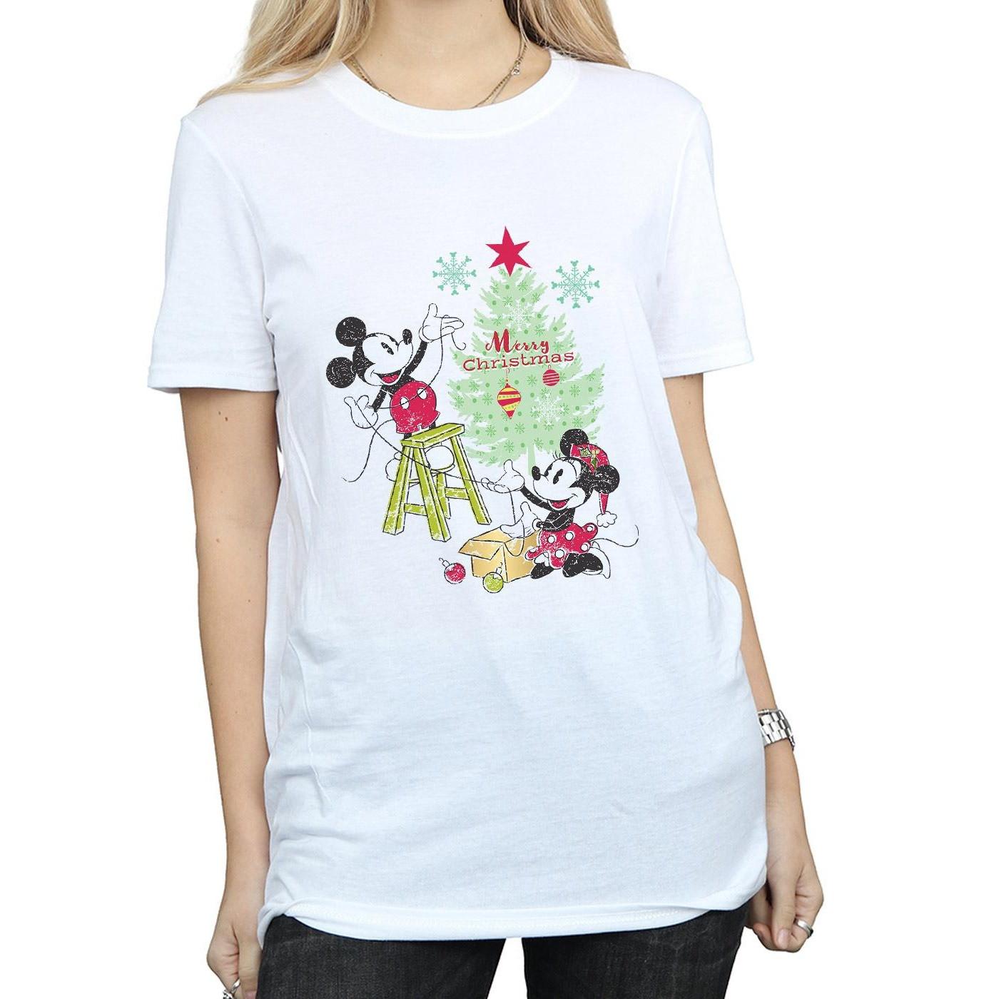 Disney Mickey et Minnie Mouse T-Shirt Arbre de Noël  