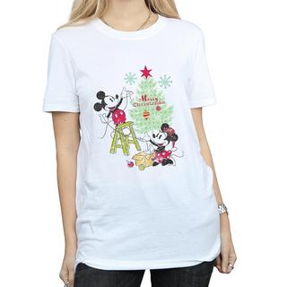 Disney Mickey et Minnie Mouse T-Shirt Arbre de Noël  