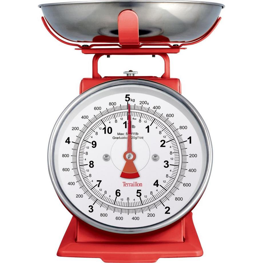 Terraillon Terraillon Tradition 500 Rosso Bilancia da cucina meccanica  
