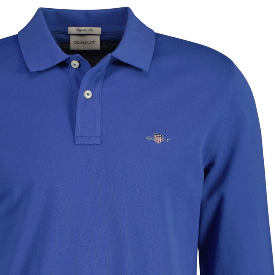 GANT Polo  Pack de 1 Confortable à porter-Regular Shield Longsleeve Pique Rugger  