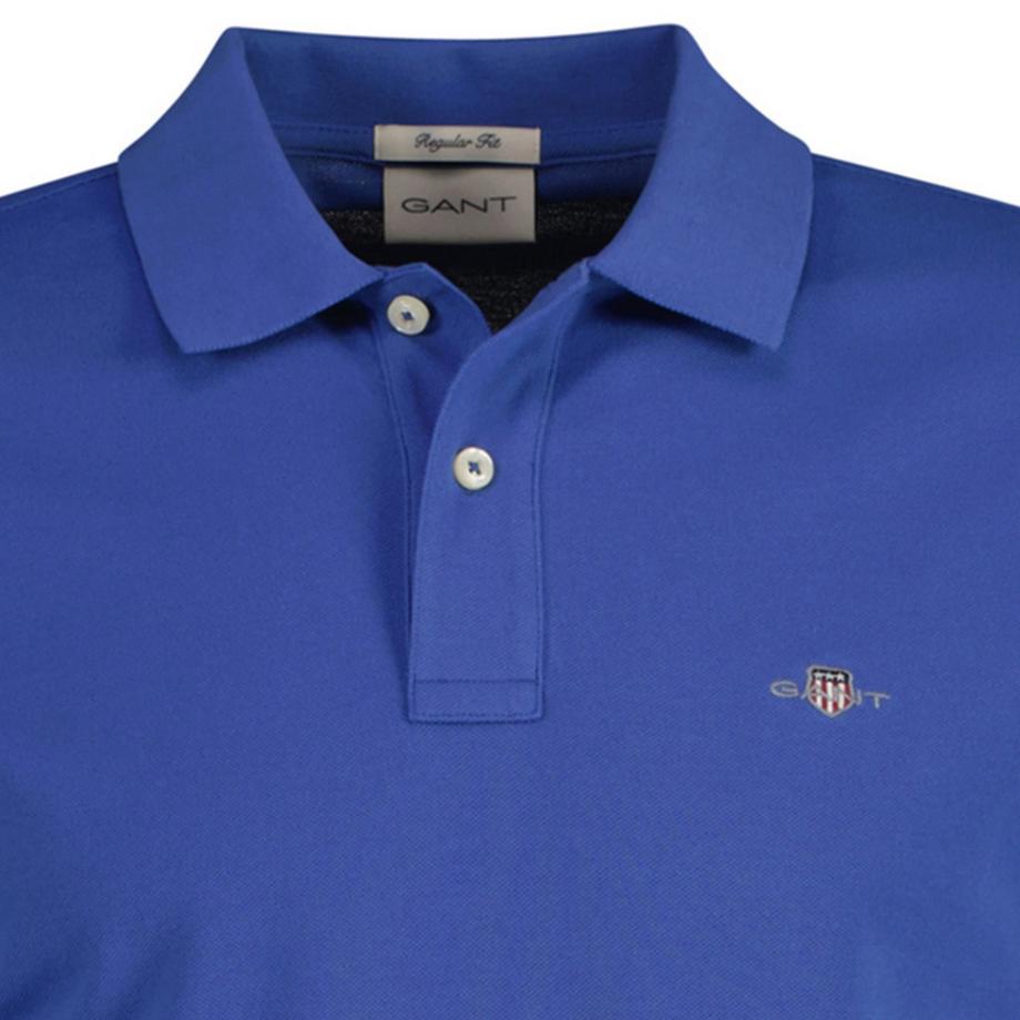 GANT Polo  Pack de 1 Confortable à porter-Regular Shield Longsleeve Pique Rugger  