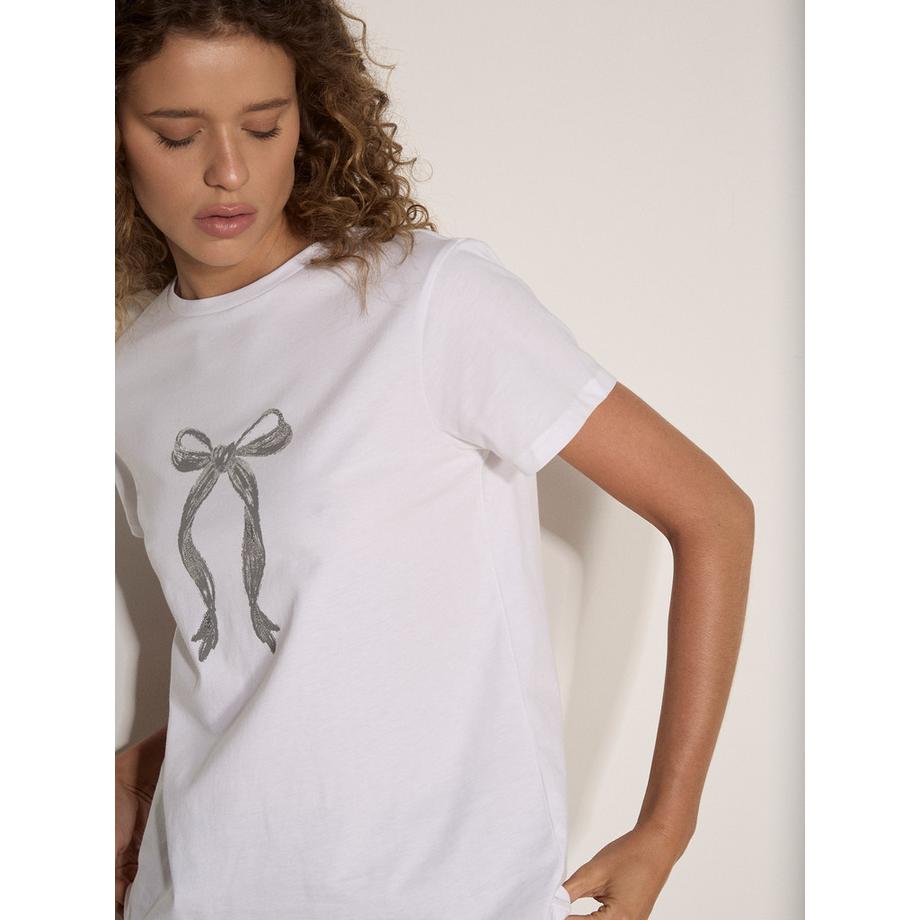 APRICOT  Jersey-T-Shirt mit metallischem Schleifenprint 
