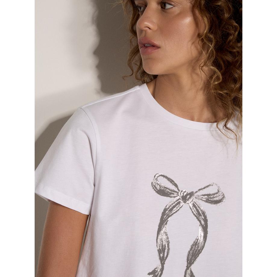 APRICOT  Jersey-T-Shirt mit metallischem Schleifenprint 