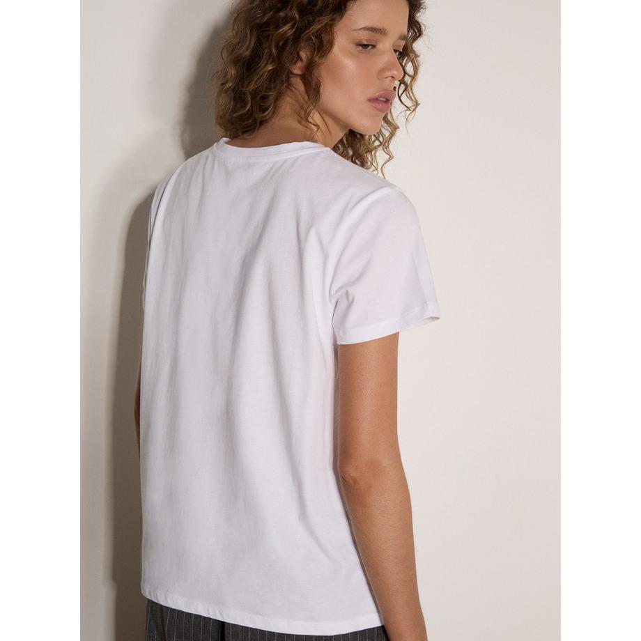 APRICOT  Jersey-T-Shirt mit metallischem Schleifenprint 