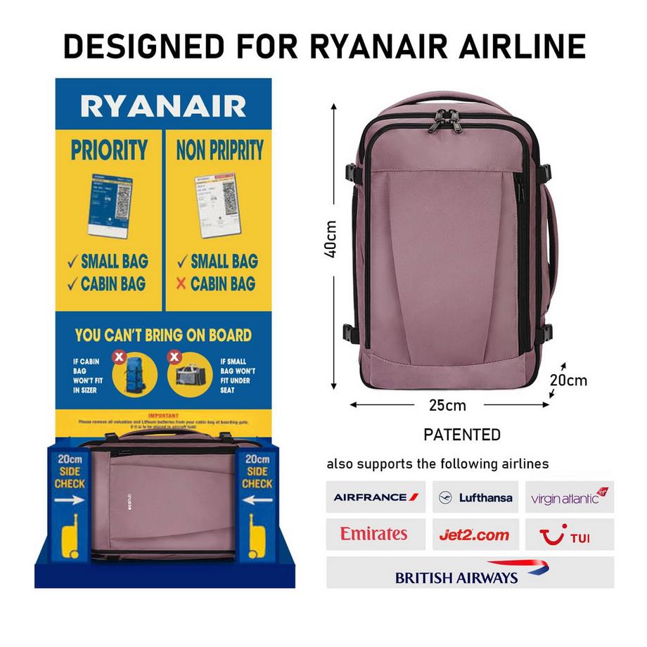 Only-bags.store  Rucksack Handgepäck Reiserucksack Wasserdichter Rucksack 