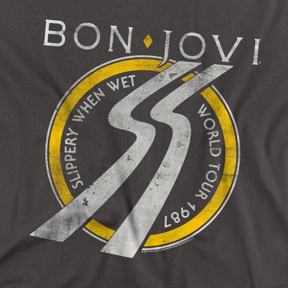Bon Jovi T-Shirt Manches Longues Slippery When Wet  