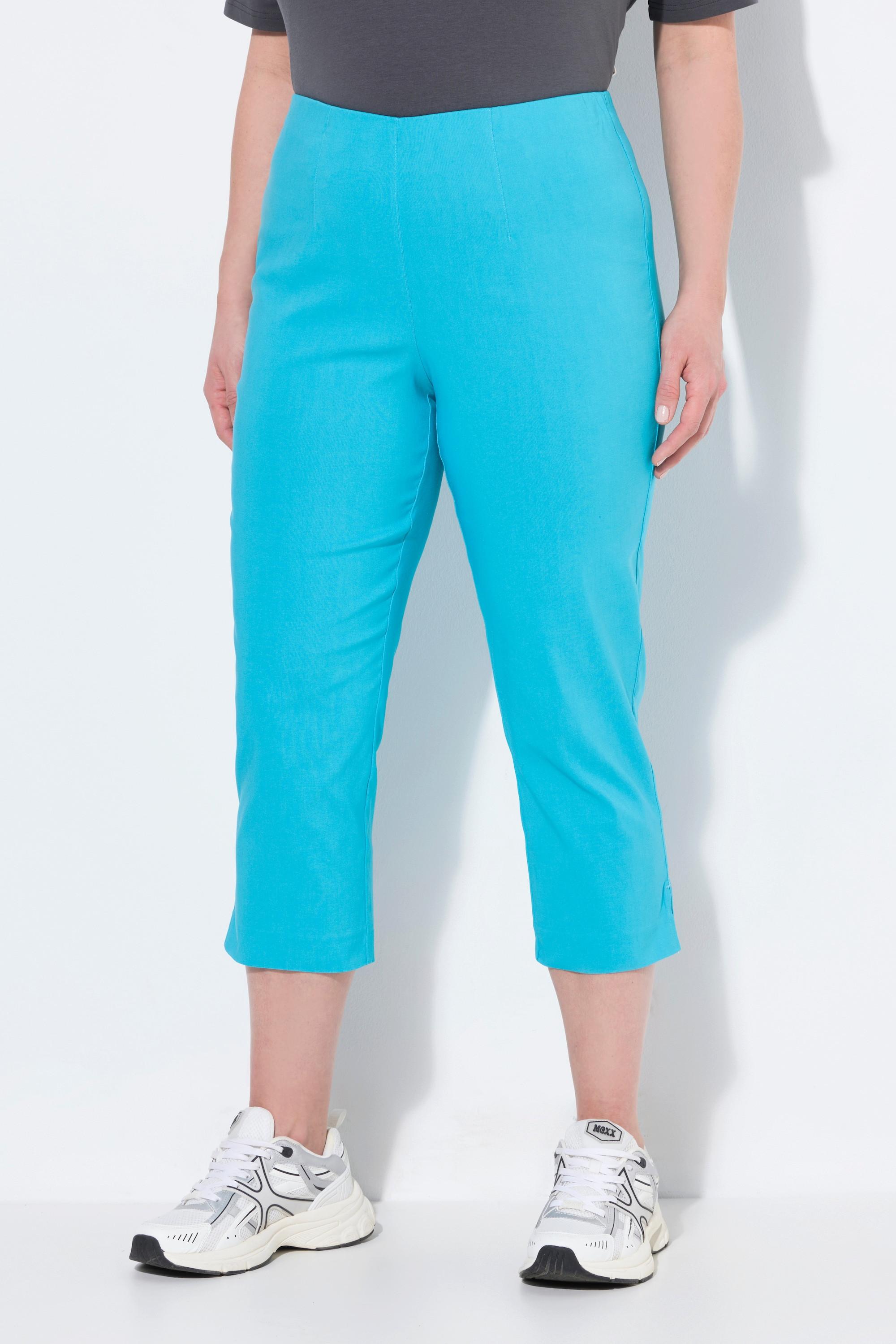 Ulla Popken Pantaloni Bengalina Lunghezza Polpaccio Gamba Dritta Vita Elastica  