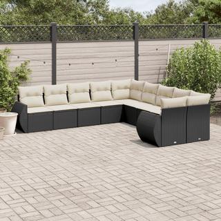 VidaXL set divano da giardino Polirattan  