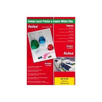 FOLEX Laser-Folie A4 BG-72WO 250my 50 Blatt