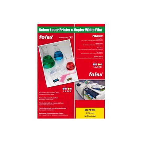 Folex  FOLEX Laser-Folie A4 BG-72WO 250my 50 Blatt 