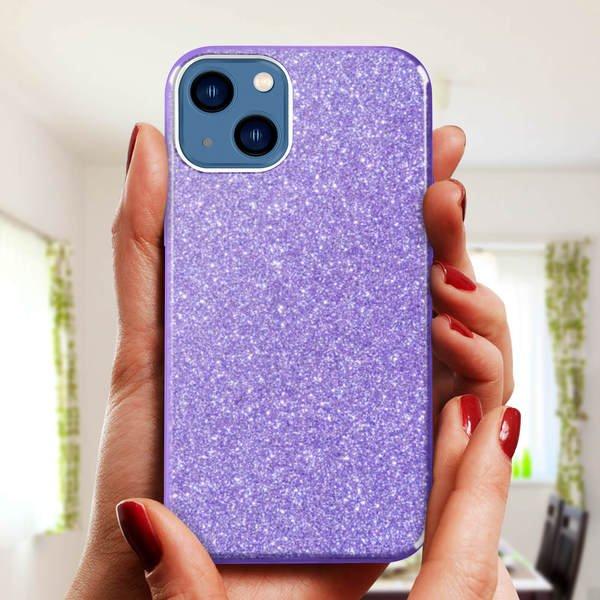 Avizar  Glitter Hülle iPhone 13 Violett 