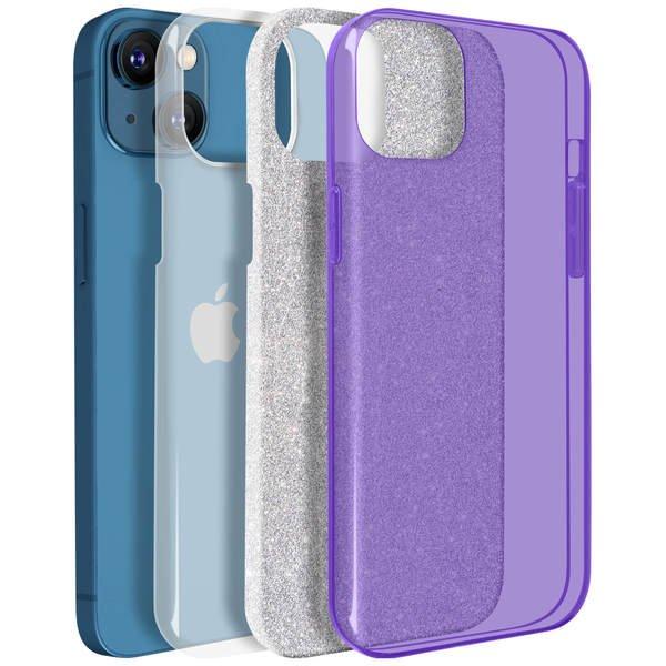 Avizar  Cover Paillette iPhone 13 Viola 