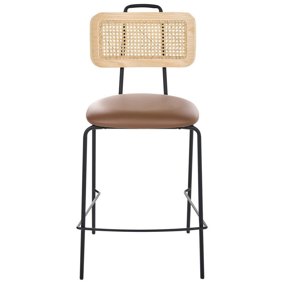 Beliani Lot de 2 chaises de bar en Cuir PU  ADELANTO  