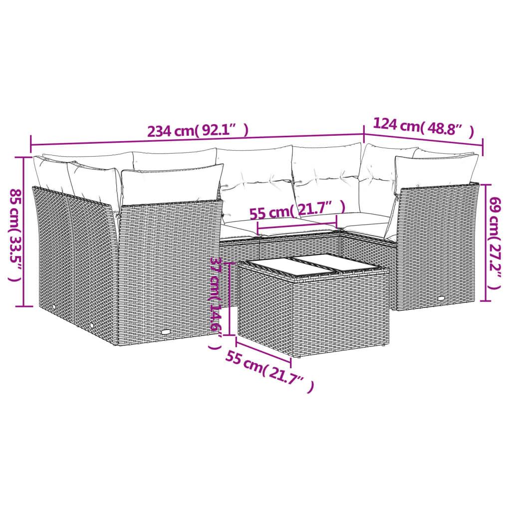 VidaXL Ensemble de canapés de jardin rotin synthétique  