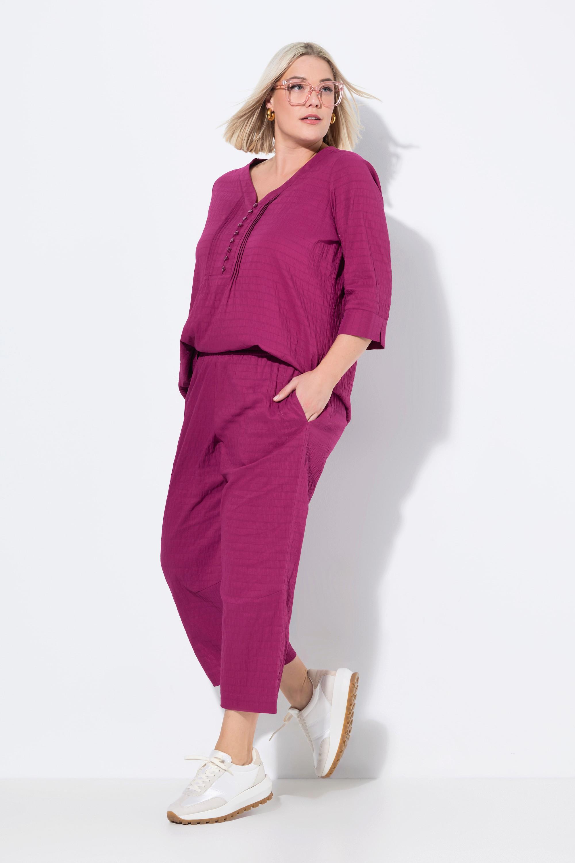 Ulla Popken Ruby 7/8 Ginocchia Modellate Gamba Dritta Pantaloni  