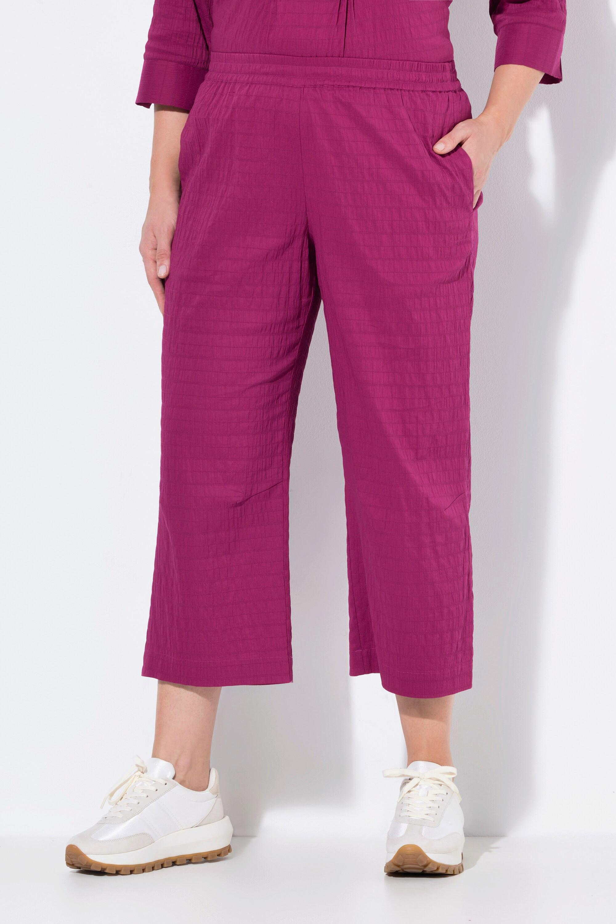 Ulla Popken Ruby 7/8 Ginocchia Modellate Gamba Dritta Pantaloni  