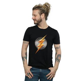 DC COMICS  Tshirt JUSTICE LEAGUE MOVIE FLASH EMBLEM 