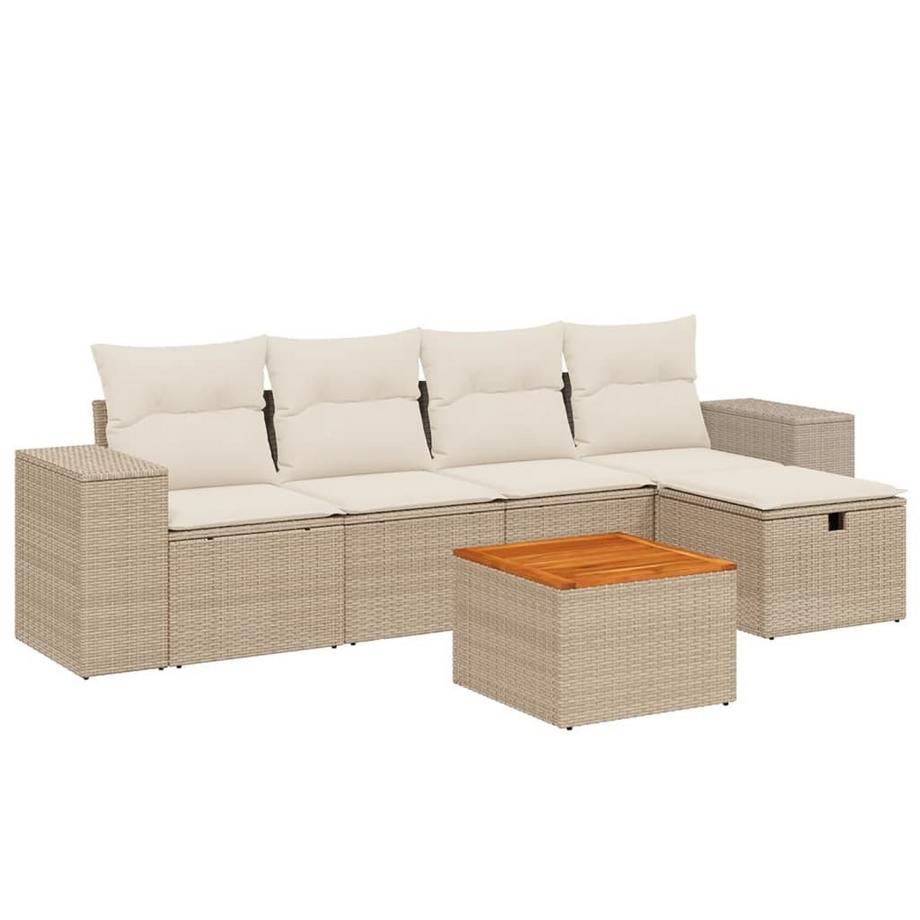set divano da giardino Polirattan