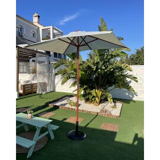 Beliani Parasol de jardin en Tissu FLAMENCO  