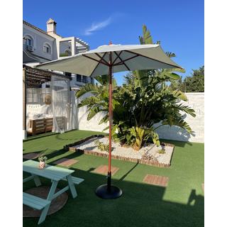 Beliani Parasol de jardin en Tissu FLAMENCO  