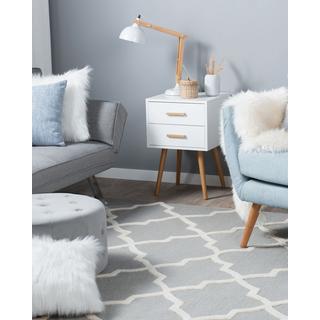 Beliani Tappeto en Lana Scandinavo SILVAN  