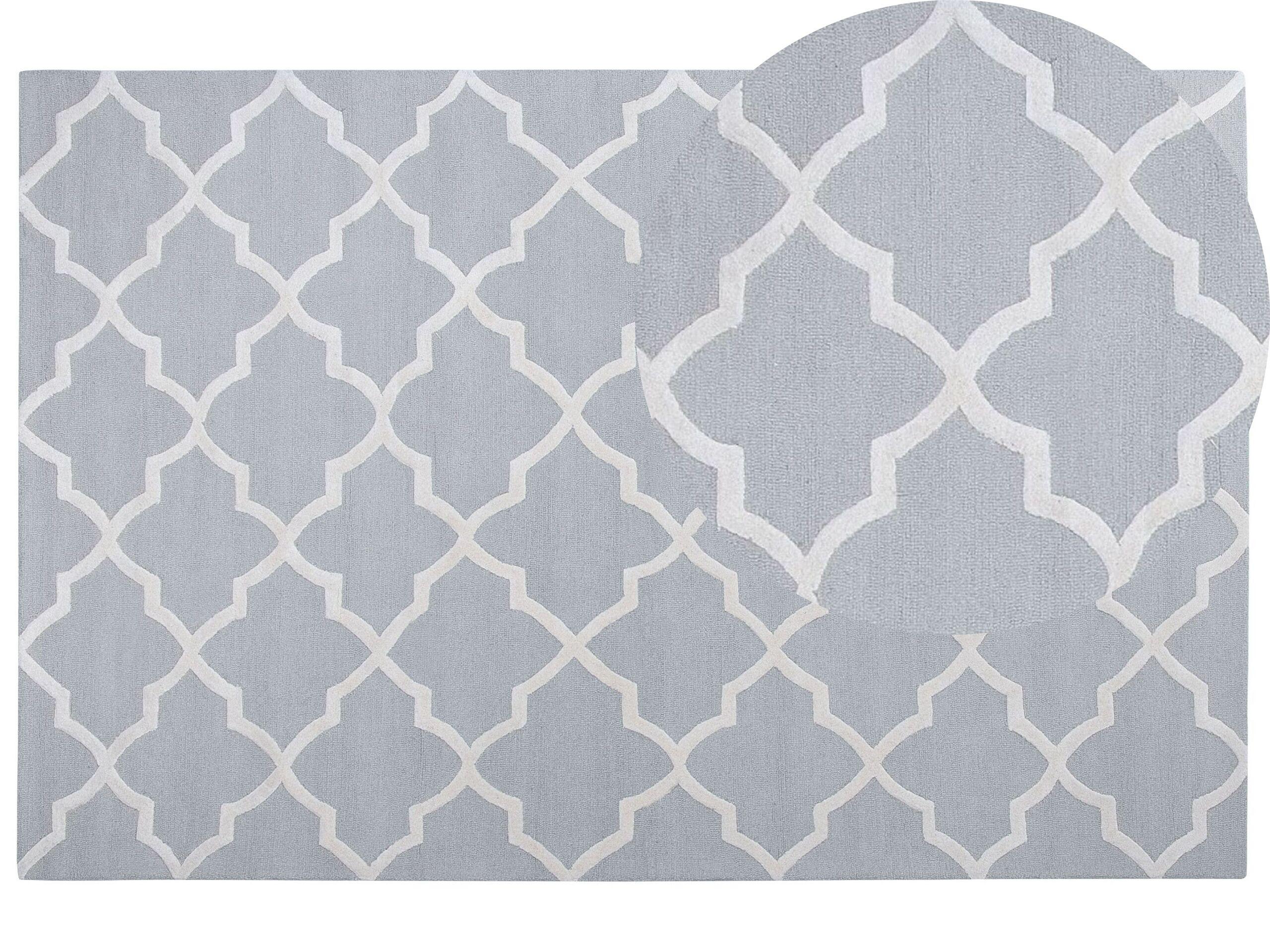 Beliani Tapis en Laine Moderne SILVAN  