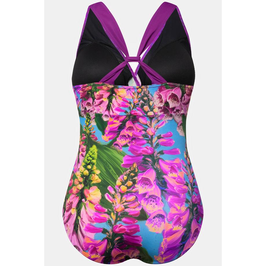 Ulla Popken Maillot de bain Aspect Tour de Cou Bonnets Souples Floral  