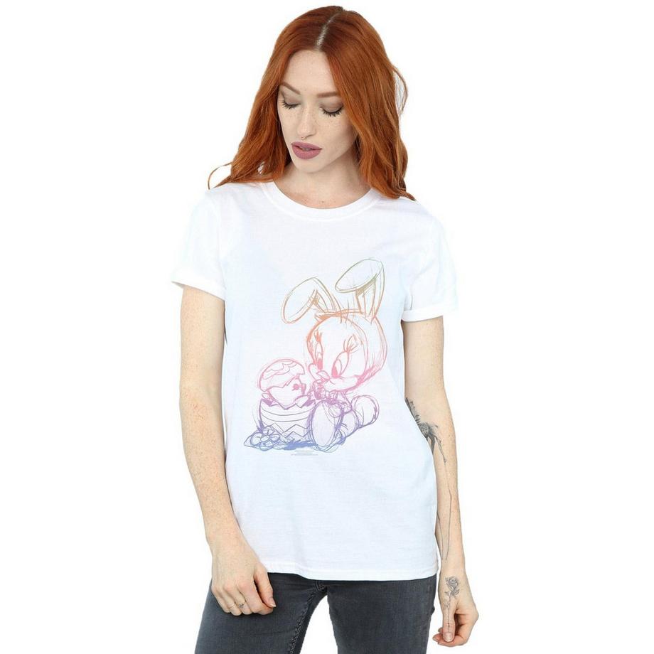 LOONEY TUNES Tweety Pie Easter Egg Sketch T-Shirt  
