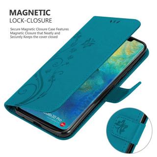 Cadorabo  Hülle für Huawei MATE 20 PRO Blumen Design Magnetverschluss 