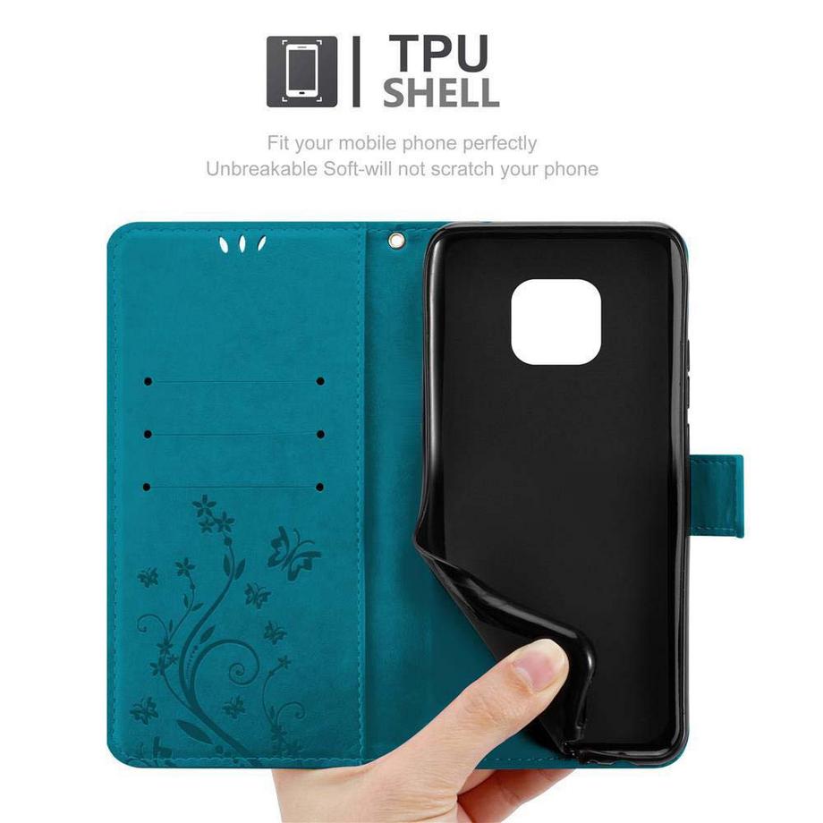 Cadorabo  Custodia per Huawei MATE 20 PRO cover fiori design 
