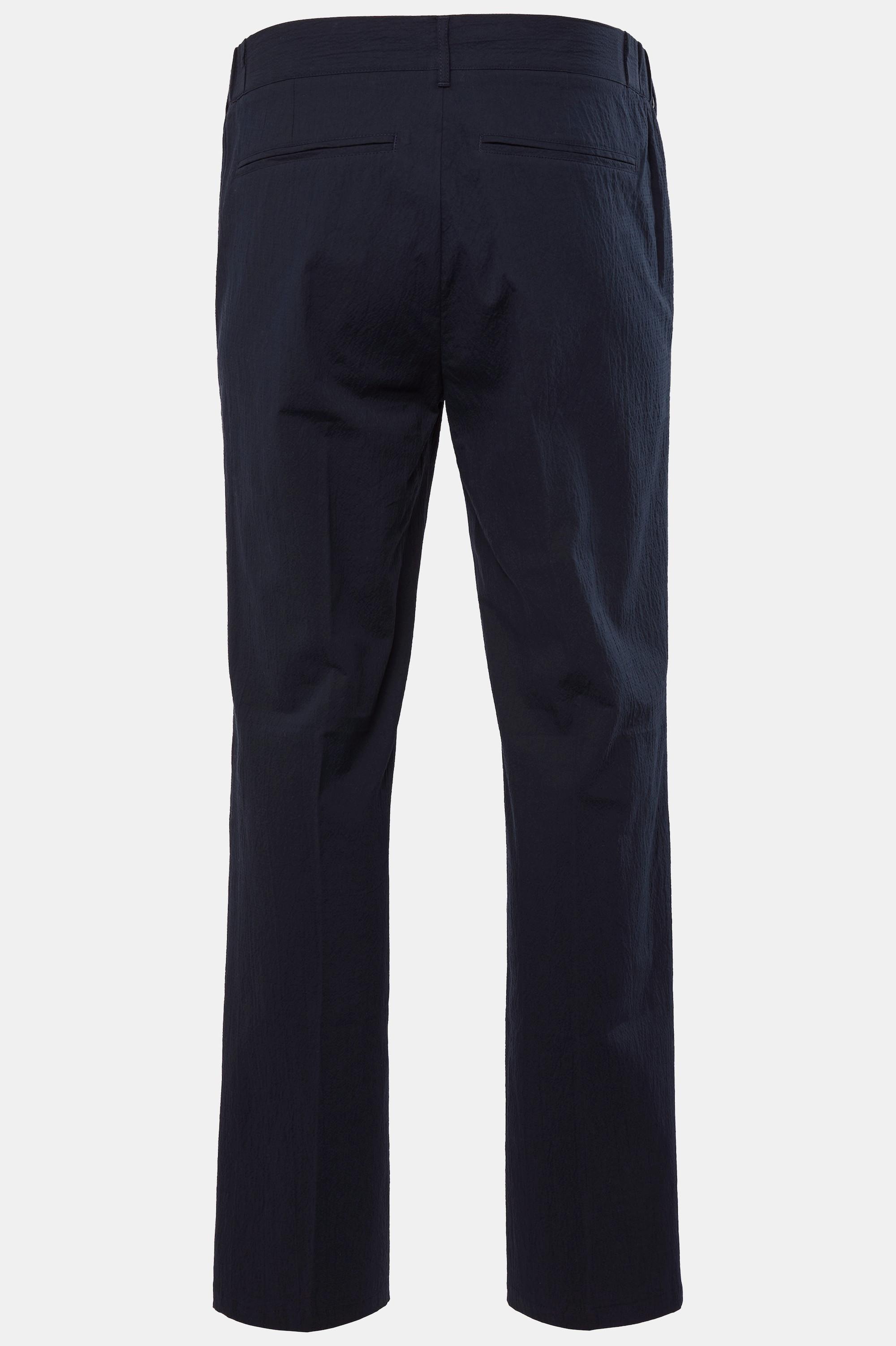 JP1880  Pantalon en seersucker, taille élastique, coupe Regular Fit - jusqu'à la taille 74 