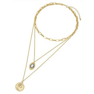 Lulu & Jane  Femme Chaîne Médaillon/pièce de monnaie 