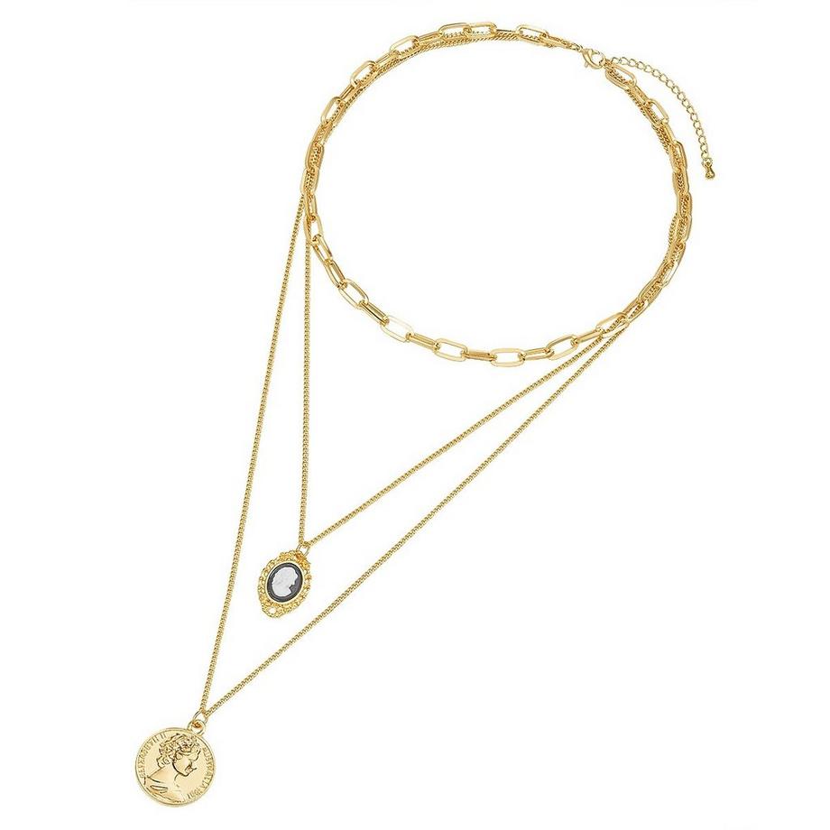 Lulu & Jane  Femme Chaîne Médaillon/pièce de monnaie 