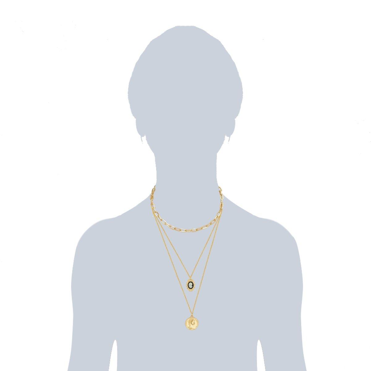 Lulu & Jane  Femme Chaîne Médaillon/pièce de monnaie 