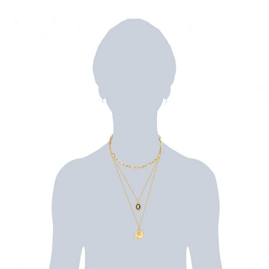 Lulu & Jane  Femme Chaîne Médaillon/pièce de monnaie 