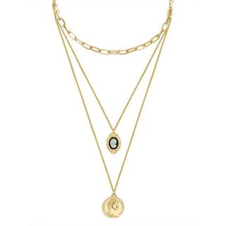 Lulu & Jane  Femme Chaîne Médaillon/pièce de monnaie 