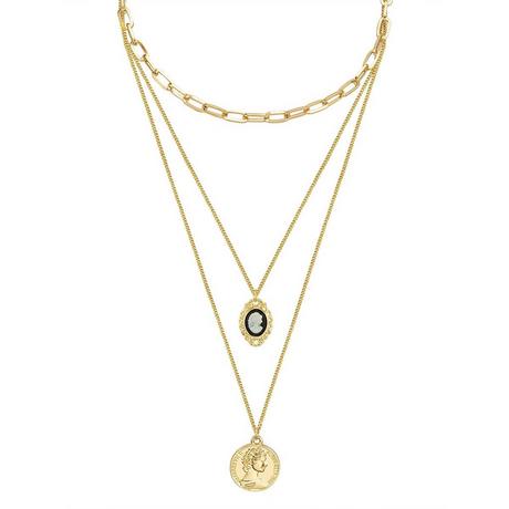 Lulu & Jane  Femme Chaîne Médaillon/pièce de monnaie 