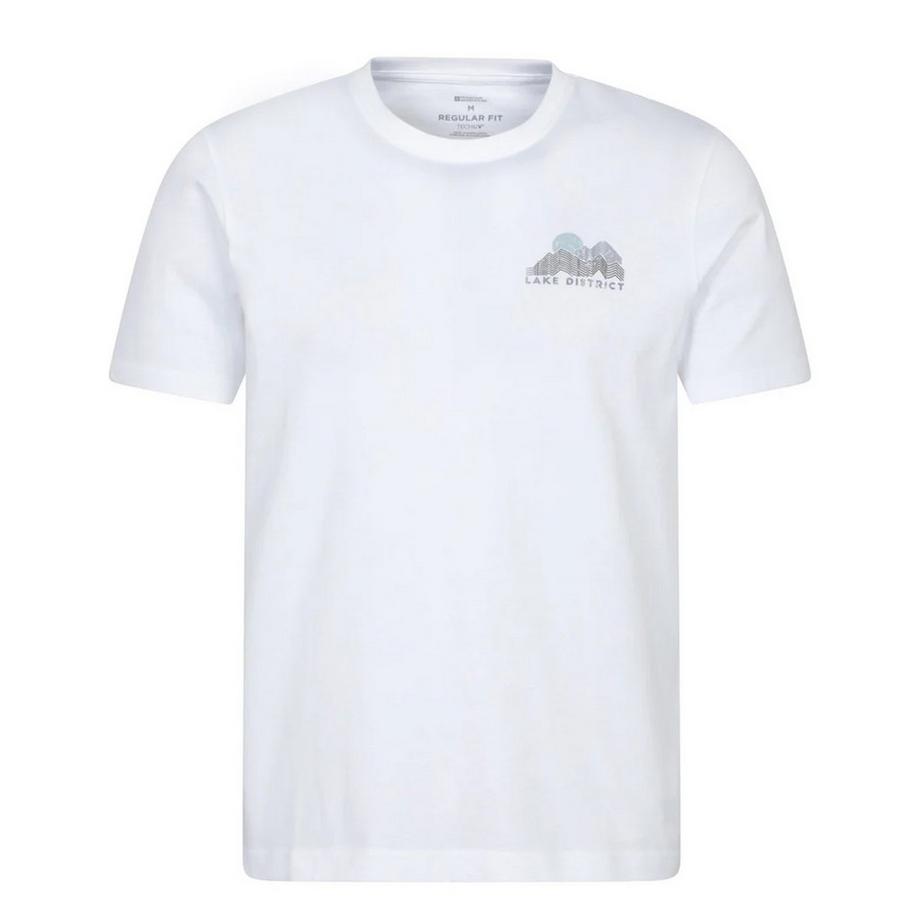 T-ShirtManches Courtes Motiftyle Imprimé Sur Poitrine Lake District