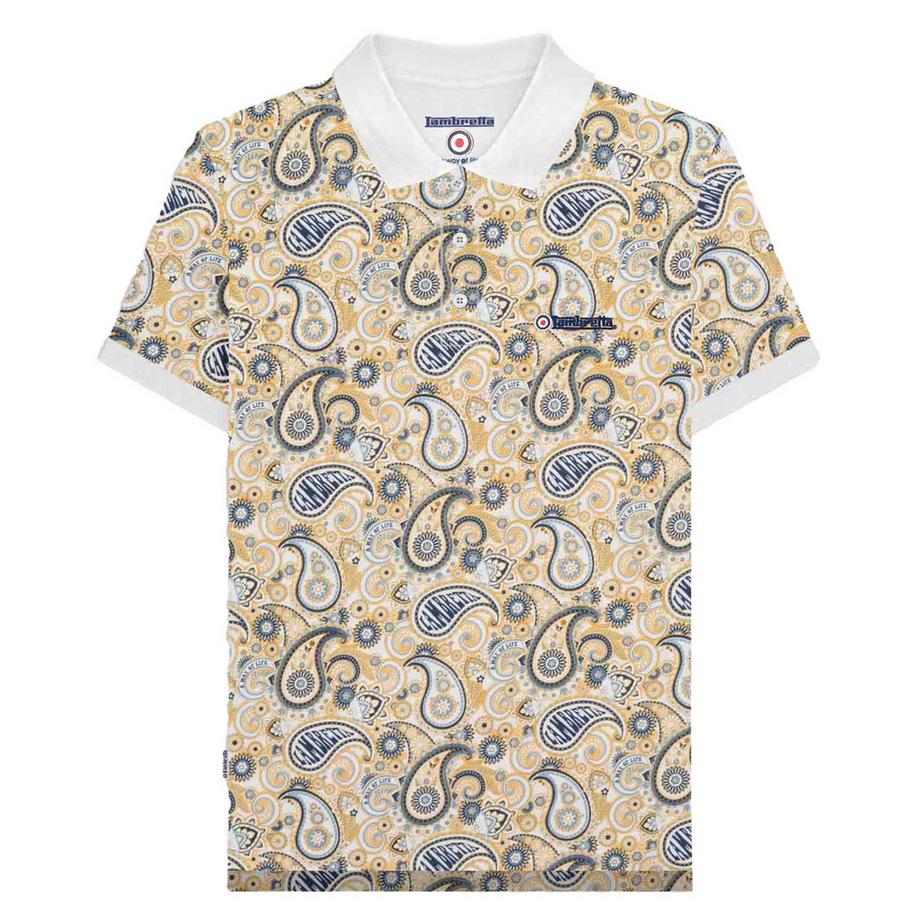 Ss25 Maglietta Polo Paisley Con Marchio