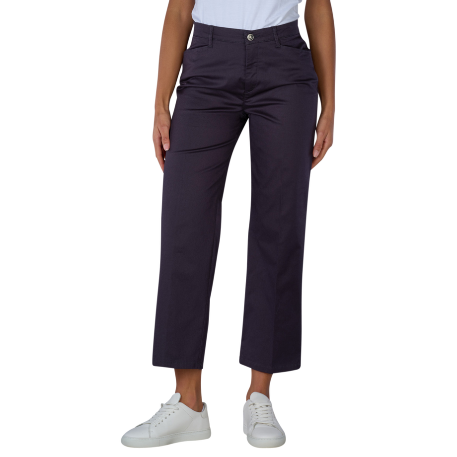 Chiara Chino Wide Leg Cropped Gabardine